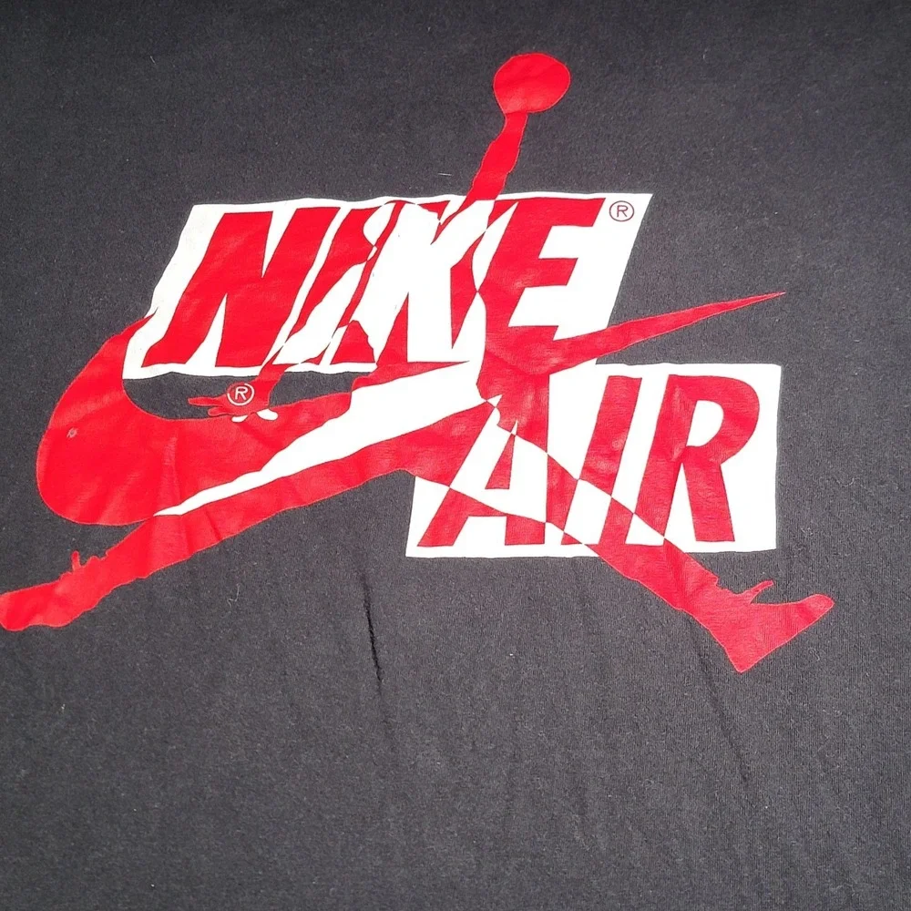 Nike Air Jordan Cotton T-Shirt For Men XL Vintage Black Logo